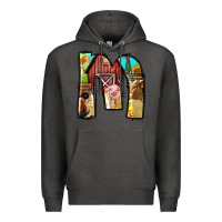 Charcoal Heather farm life alphabet lowercase letters m Premium Hoodie - BundleAndBundleShop