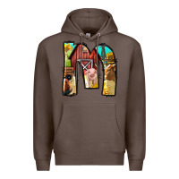 Coffee farm life alphabet lowercase letters m Premium Hoodie - BundleAndBundleShop