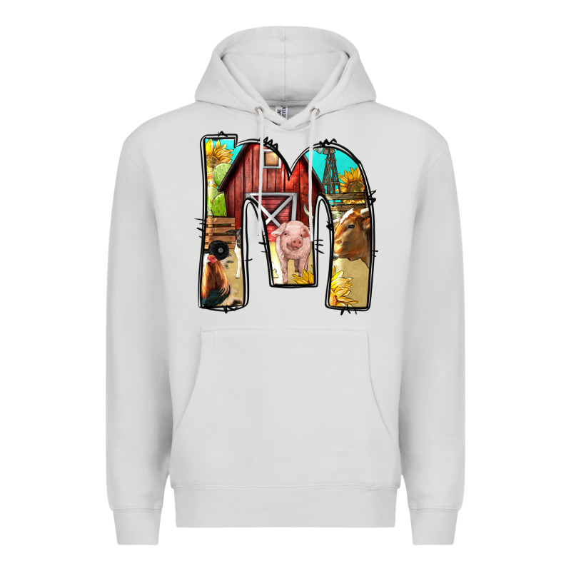 Farm Life Alphabet Lowercase Letters M Premium Hoodie by BundleAndBundleShop | Teevron
