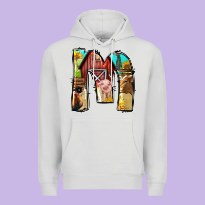 Farm Life Alphabet Lowercase Letters M Premium Hoodie Designed By Bundleandbundleshop
