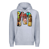 Heather Grey farm life alphabet lowercase letters m Premium Hoodie - BundleAndBundleShop