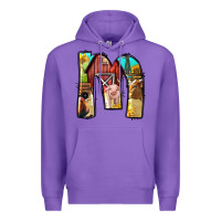 Purple farm life alphabet lowercase letters m Premium Hoodie - BundleAndBundleShop