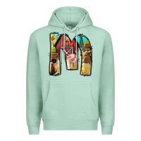 Seafoam farm life alphabet lowercase letters m Premium Hoodie - BundleAndBundleShop
