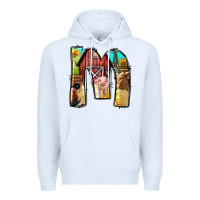 White farm life alphabet lowercase letters m Premium Hoodie - BundleAndBundleShop