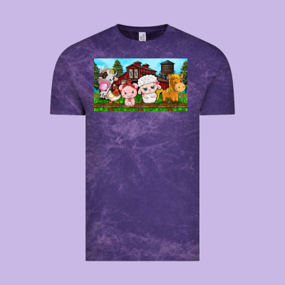 Cute Farm Animals Vintage Tee Designed By Tumblerdesignbyshophia