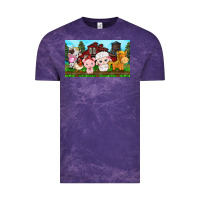 Cloud Purple cute farm animals Vintage Tee - TumblerDesignByShophia