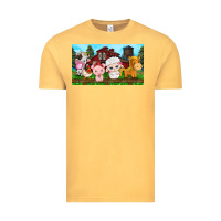 Vintage Mustard cute farm animals Vintage Tee - TumblerDesignByShophia