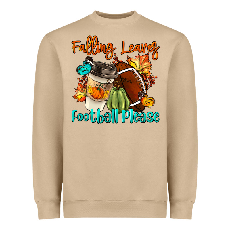 Falling Leaves Football Please Heavyweight Sweatshirt by LillyAllenDesigns | Teevron