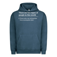 Pigment Midnight Navy Two Types of People Can Extrapolate Incomplete Data Gift Urban Hoodie - minhPixels