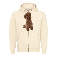 Sandshell Poodles Dog lllustrations Zipper Hoodie - LillyAllenDesigns