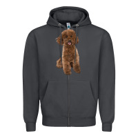 Smoke Poodles Dog lllustrations Zipper Hoodie - LillyAllenDesigns