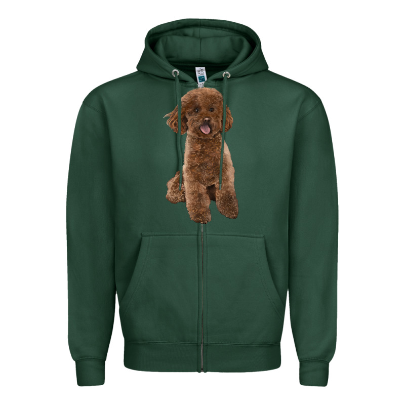 Poodles Dog Lllustrations Zipper Hoodie by LillyAllenDesigns | Teevron