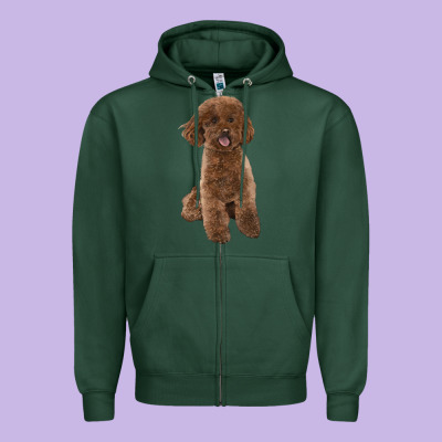 Poodles Dog Lllustrations Zipper Hoodie Designed By Lillyallendesigns