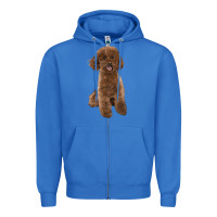 True Royal Poodles Dog lllustrations Zipper Hoodie - LillyAllenDesigns