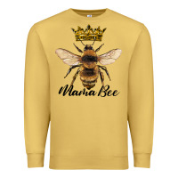 Antique Gold mama bee with crown Premium Sweatshirt - Artiststas
