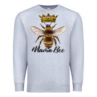 Heather Grey mama bee with crown Premium Sweatshirt - Artiststas