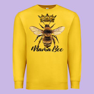 Mama Bee With Crown Premium Sweatshirt Designed By Artiststas