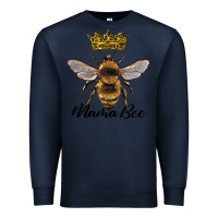 Navy mama bee with crown Premium Sweatshirt - Artiststas