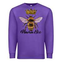 Purple mama bee with crown Premium Sweatshirt - Artiststas