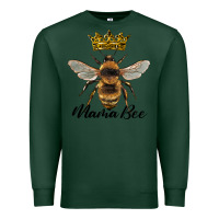 Sports Green mama bee with crown Premium Sweatshirt - Artiststas