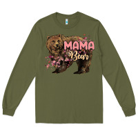 Army Green Mama bear mother's day Long Sleeve Tee - HowdyJamesFarm