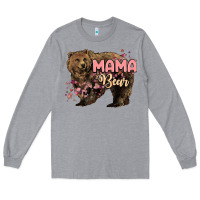 Heather Grey Mama bear mother's day Long Sleeve Tee - HowdyJamesFarm