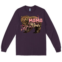 Plum Mama bear mother's day Long Sleeve Tee - HowdyJamesFarm