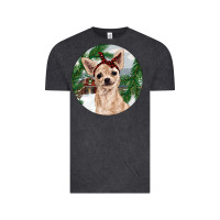 Vintage Black Chihuahua And Farm Vintage Tee - RanaPortraitStore