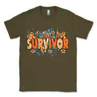 Army Green I am a survivor orange ribbon Kidney Cancer Classic Tee - NancyCooperArtShop
