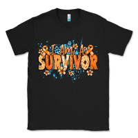 Black I am a survivor orange ribbon Kidney Cancer Classic Tee - NancyCooperArtShop