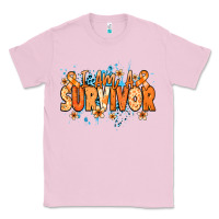 Bubblegum Pink I am a survivor orange ribbon Kidney Cancer Classic Tee - NancyCooperArtShop