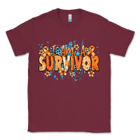 Burgundy I am a survivor orange ribbon Kidney Cancer Classic Tee - NancyCooperArtShop