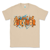 Mushroom I am a survivor orange ribbon Kidney Cancer Classic Tee - NancyCooperArtShop