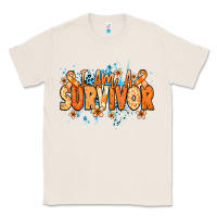 Natural I am a survivor orange ribbon Kidney Cancer Classic Tee - NancyCooperArtShop