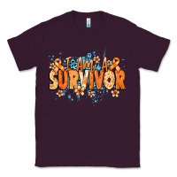 Plum I am a survivor orange ribbon Kidney Cancer Classic Tee - NancyCooperArtShop