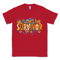 Red I am a survivor orange ribbon Kidney Cancer Classic Tee - NancyCooperArtShop