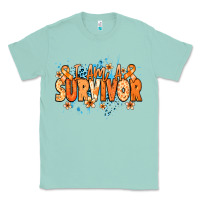 Seafoam I am a survivor orange ribbon Kidney Cancer Classic Tee - NancyCooperArtShop