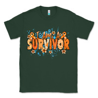 Sports Green I am a survivor orange ribbon Kidney Cancer Classic Tee - NancyCooperArtShop