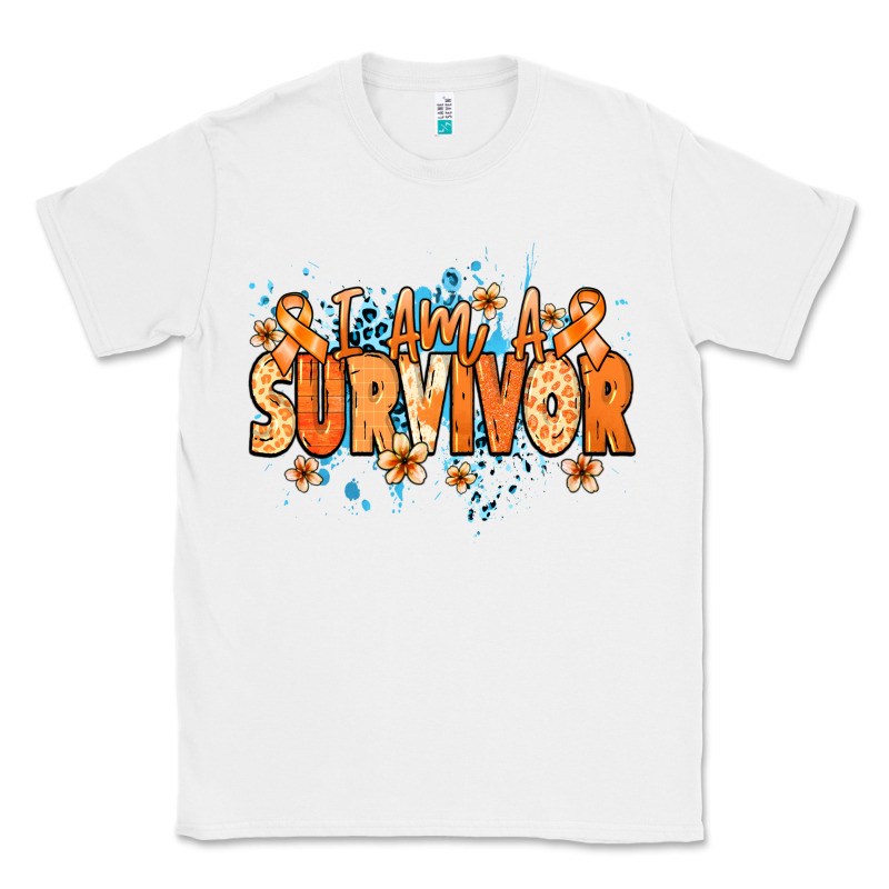 I Am A Survivor Orange Ribbon Kidney Cancer Classic Tee by NancyCooperArtShop | Teevron