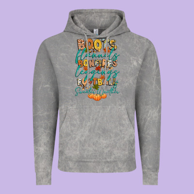 Boots Flannels Bonfires Football Vintage Hoodie Designed By Cowgirlartshop