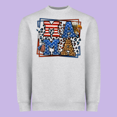 Army Veteran Mama Leopard Frame 4th Of July Heavyweight Sweatshirt Designed By Lillyallendesigns