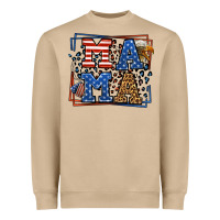 Mushroom Army Veteran mama leopard frame 4th of July Heavyweight Sweatshirt - LillyAllenDesigns