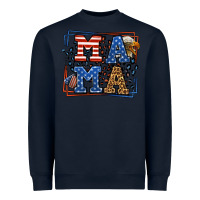 Navy Army Veteran mama leopard frame 4th of July Heavyweight Sweatshirt - LillyAllenDesigns