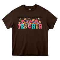 Chocolate Brown teach them love them watch them grow teacher Heavy Core Tee - Artiststas