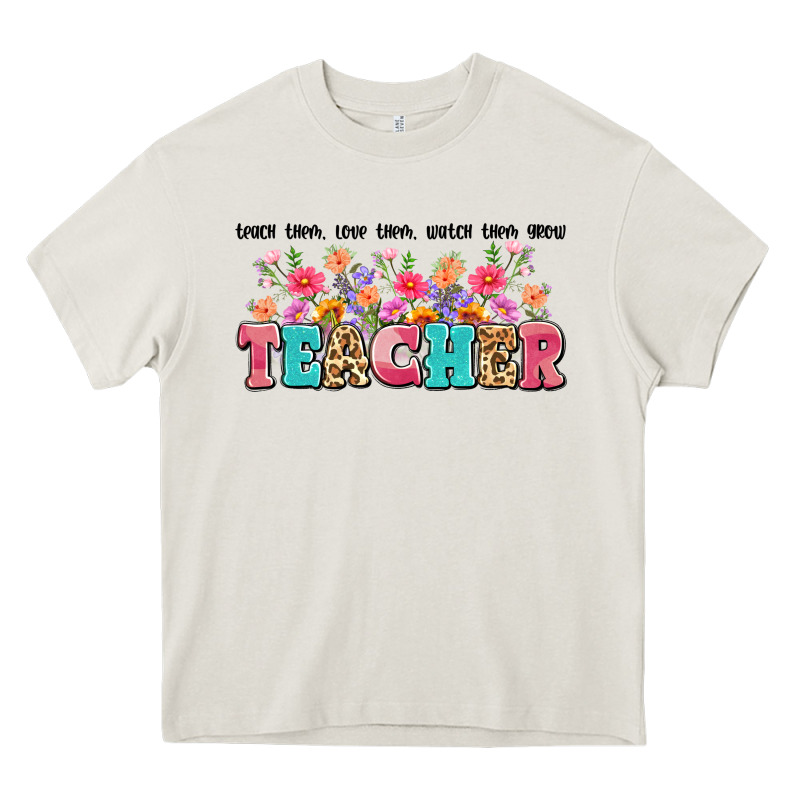 Teach Them Love Them Watch Them Grow Teacher Heavy Core Tee by Artiststas | Teevron