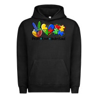 Pigment Black peace love  cure Urban Hoodie - AdoDesignShop