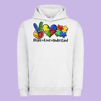 Peace Love  Cure Urban Hoodie Designed By Adodesignshop