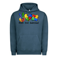 Pigment Midnight Navy peace love  cure Urban Hoodie - AdoDesignShop