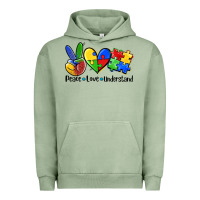 Pigment Oil Green peace love  cure Urban Hoodie - AdoDesignShop