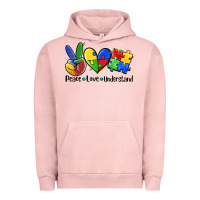Pigment Salmon peace love  cure Urban Hoodie - AdoDesignShop